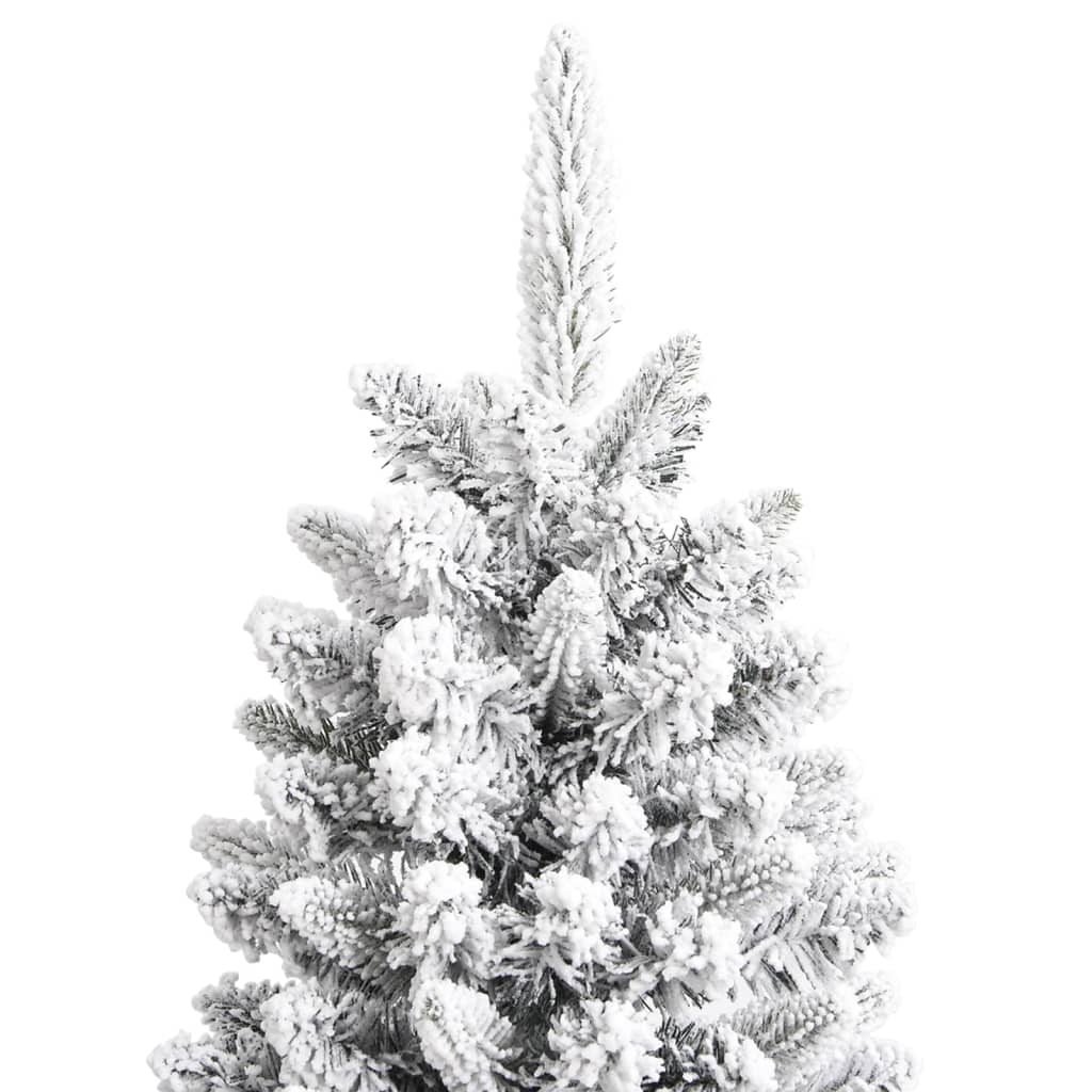 vidaXL Artificial Christmas Tree with Flocked Snow PVC&PE Decor Multi Sizes-4