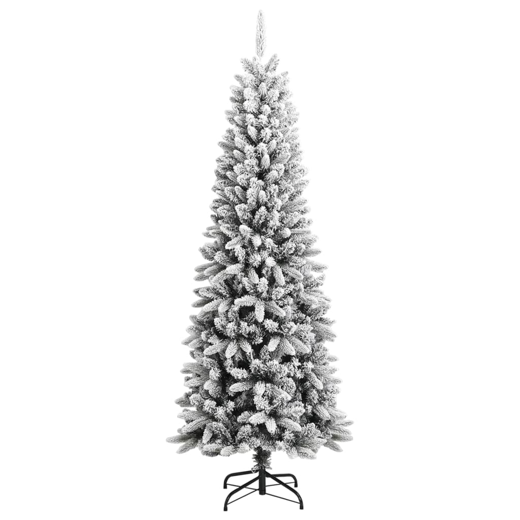 vidaXL Artificial Christmas Tree with Flocked Snow PVC&PE Decor Multi Sizes-30