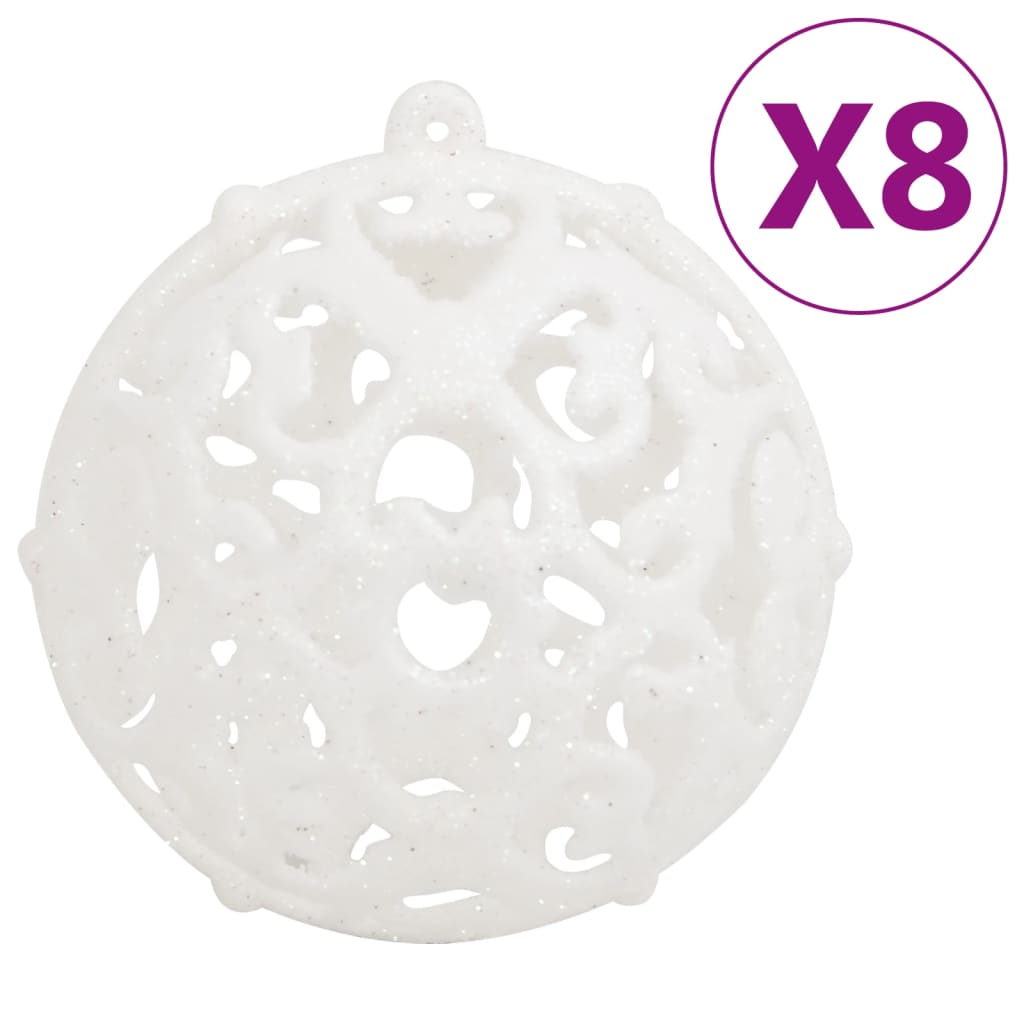 vidaXL 111 Piece Christmas Bauble Set Black Polystyrene-75