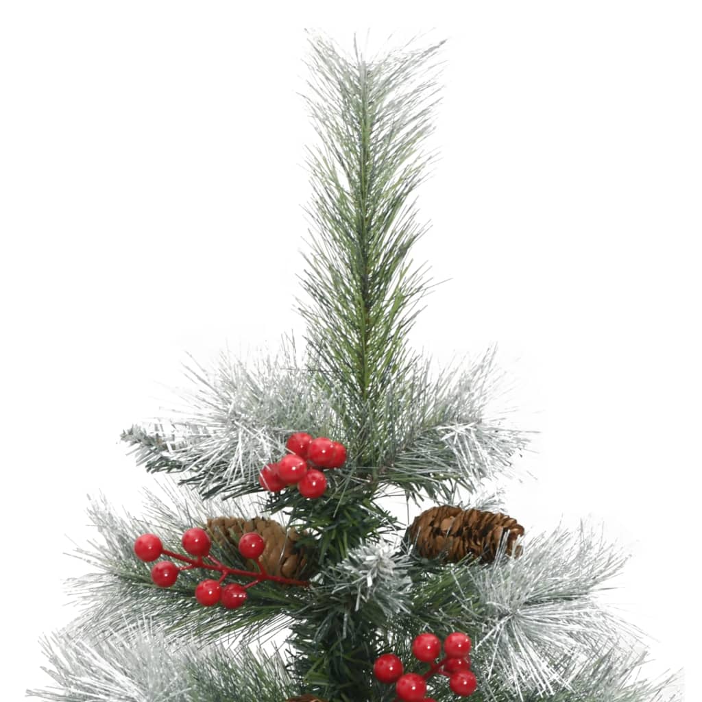 vidaXL Christmas Tree Artificial Hinged Christmas Tree with Cones and Berries-20