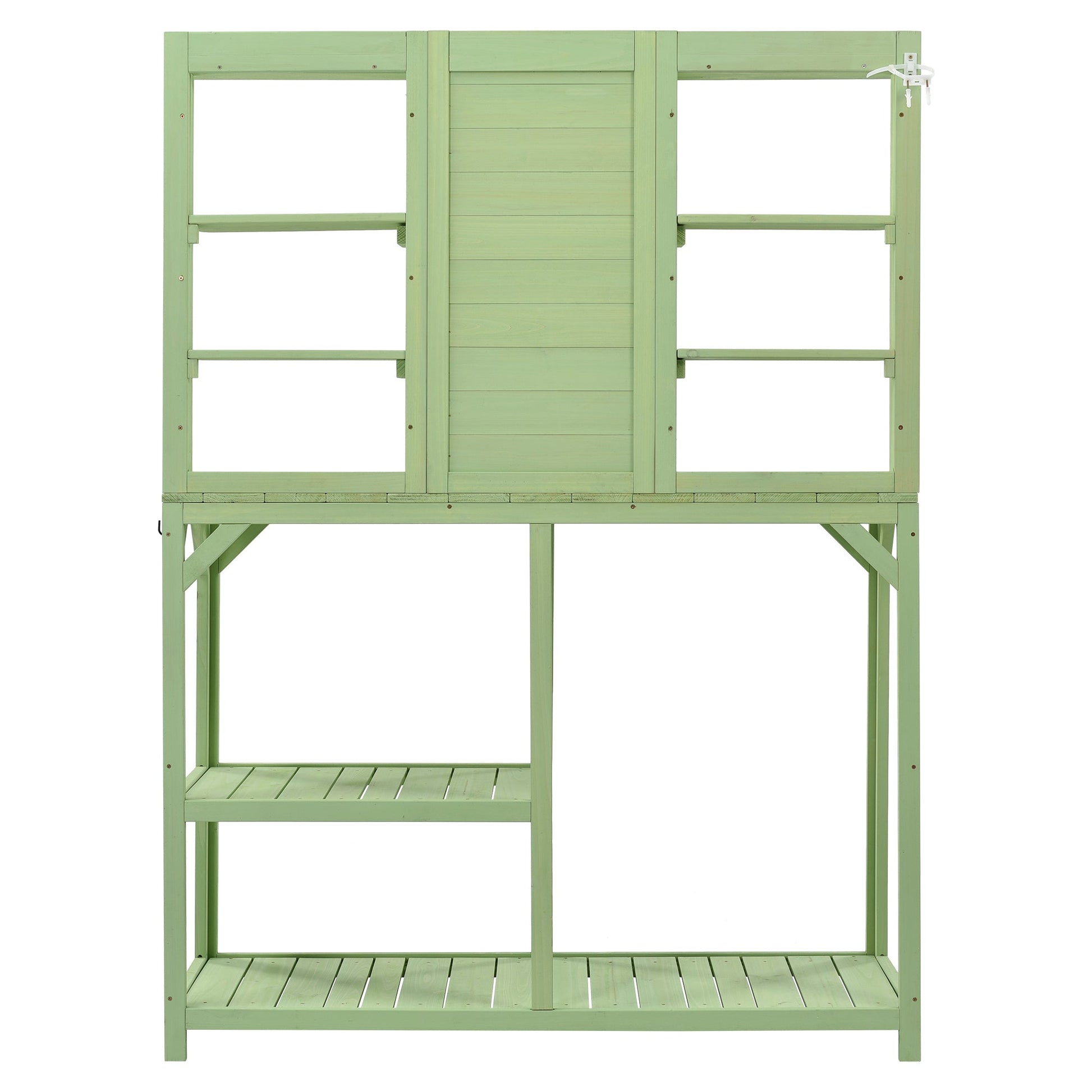 TOPMAX 64.6" Large Outdoor Potting Bench (Green)-8