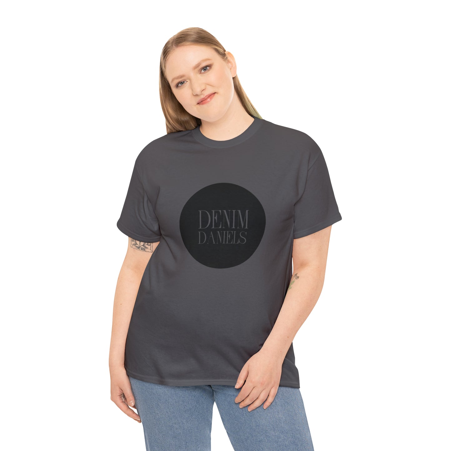 Camiseta de algodón grueso con logo de Denim Daniels