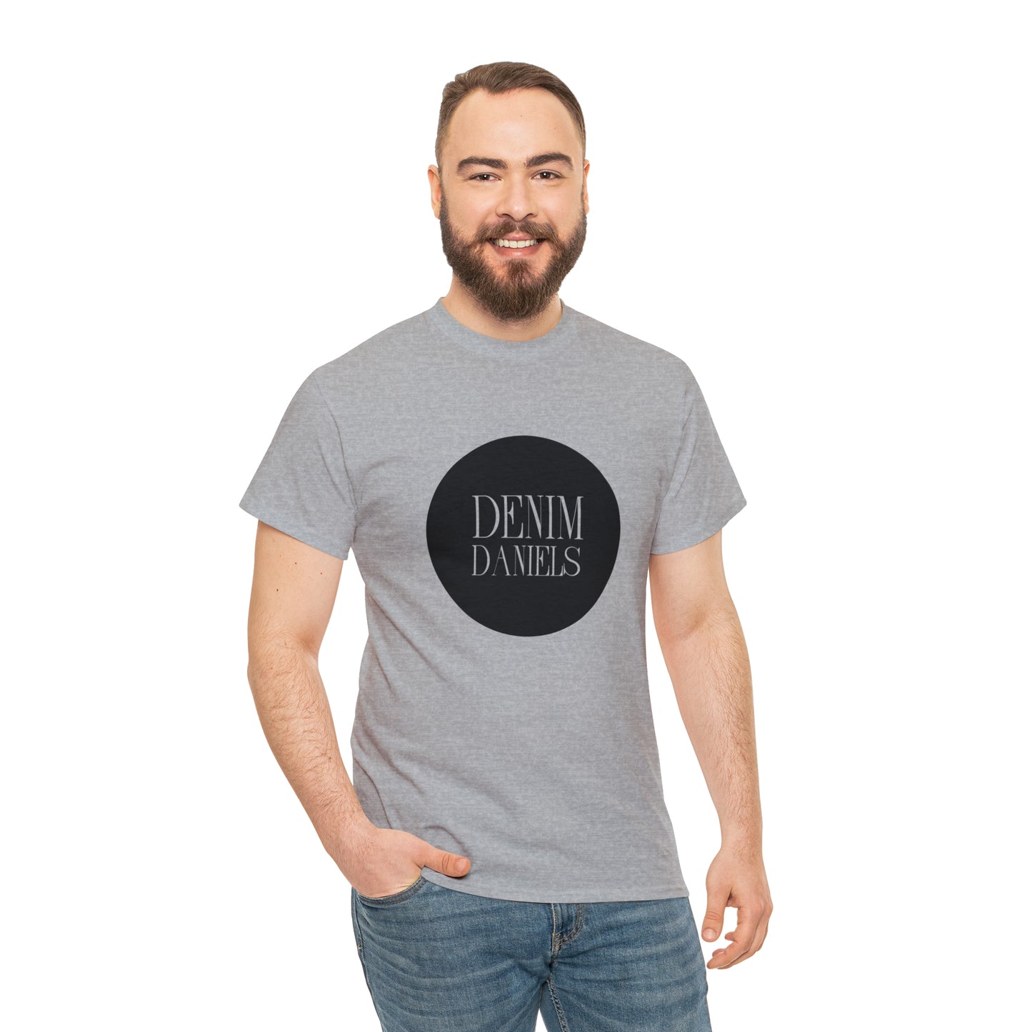 Camiseta de algodón grueso con logo de Denim Daniels