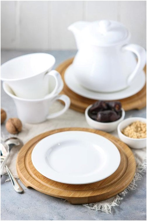 Professional Rolled Rim White Dessert Plate 7" inch | 18 Cm-22