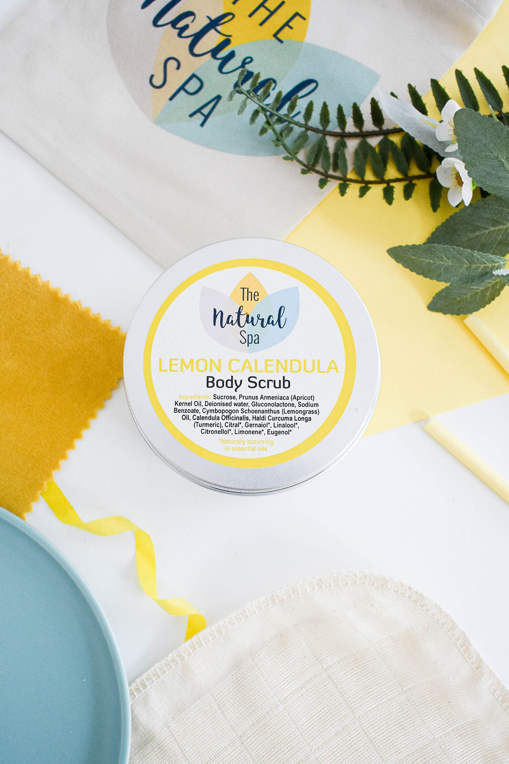 Lemon Calendula, Body Scrub - 3 different size option-8