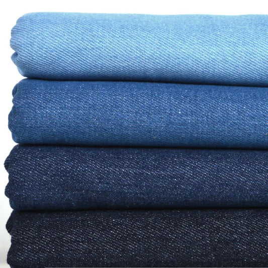 Thin Cotton Washed Denim Fabric Handmade Sewing DIY For Skirt Jeans T-shirt Clothing Accessories per meter 50x150cm