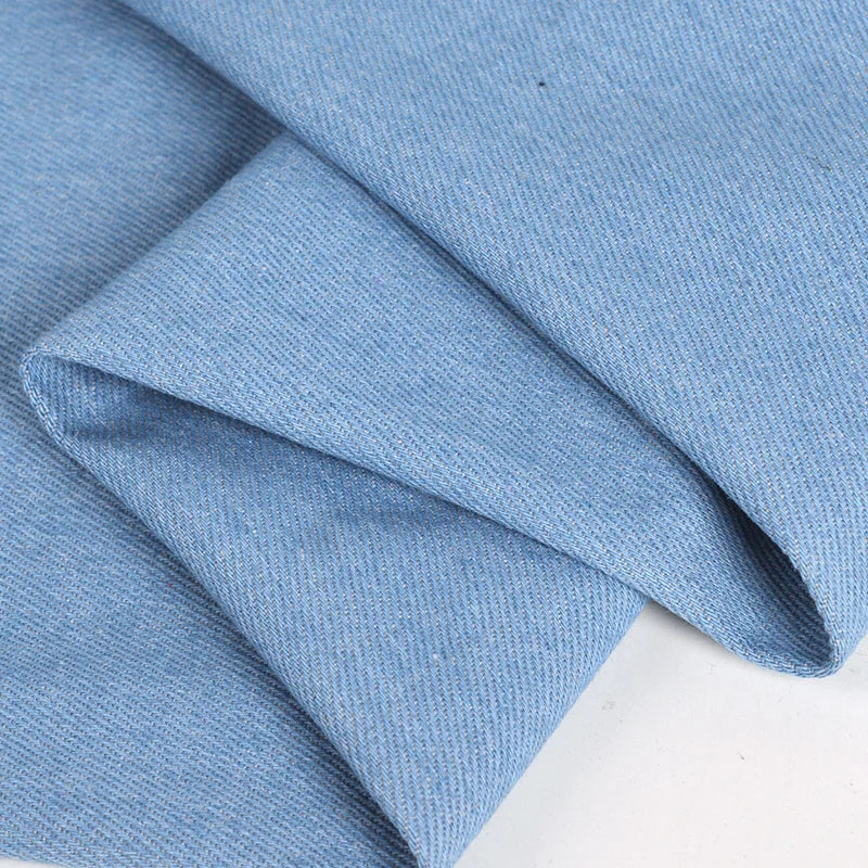 Thin Cotton Washed Denim Fabric Handmade Sewing DIY For Skirt Jeans T-shirt Clothing Accessories per meter 50x150cm
