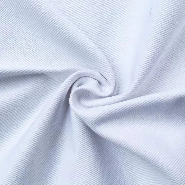 Denim Fabric Twill Washed Cotton By The Meter for Jeans Clothes Coats Sewing Plain Colour Medium-thick Summer Winter White Cloth