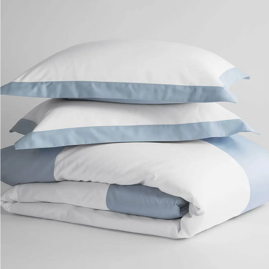 100% Supima Cotton, Sateen Banded Hotel Duvet Set