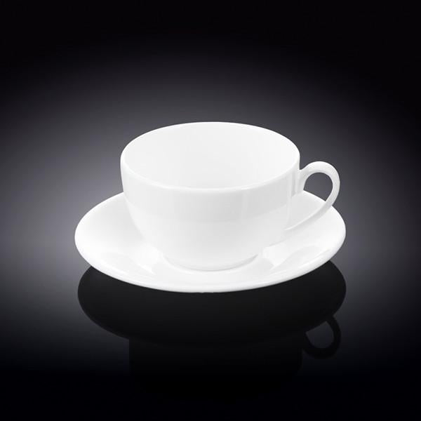 White 8 Oz | 250 Ml Tea Cup & Saucer-1