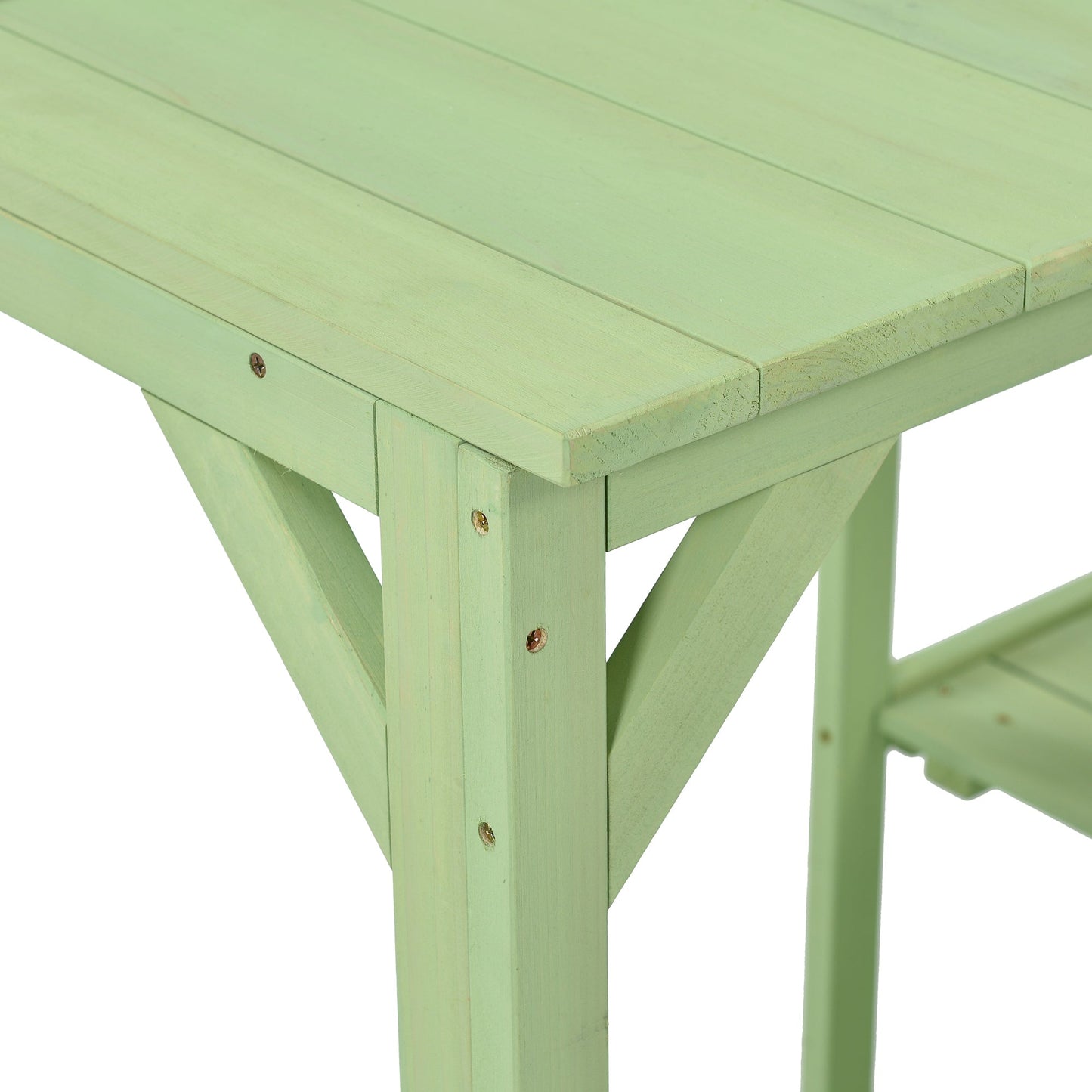 TOPMAX 64.6" Large Outdoor Potting Bench (Green)-14