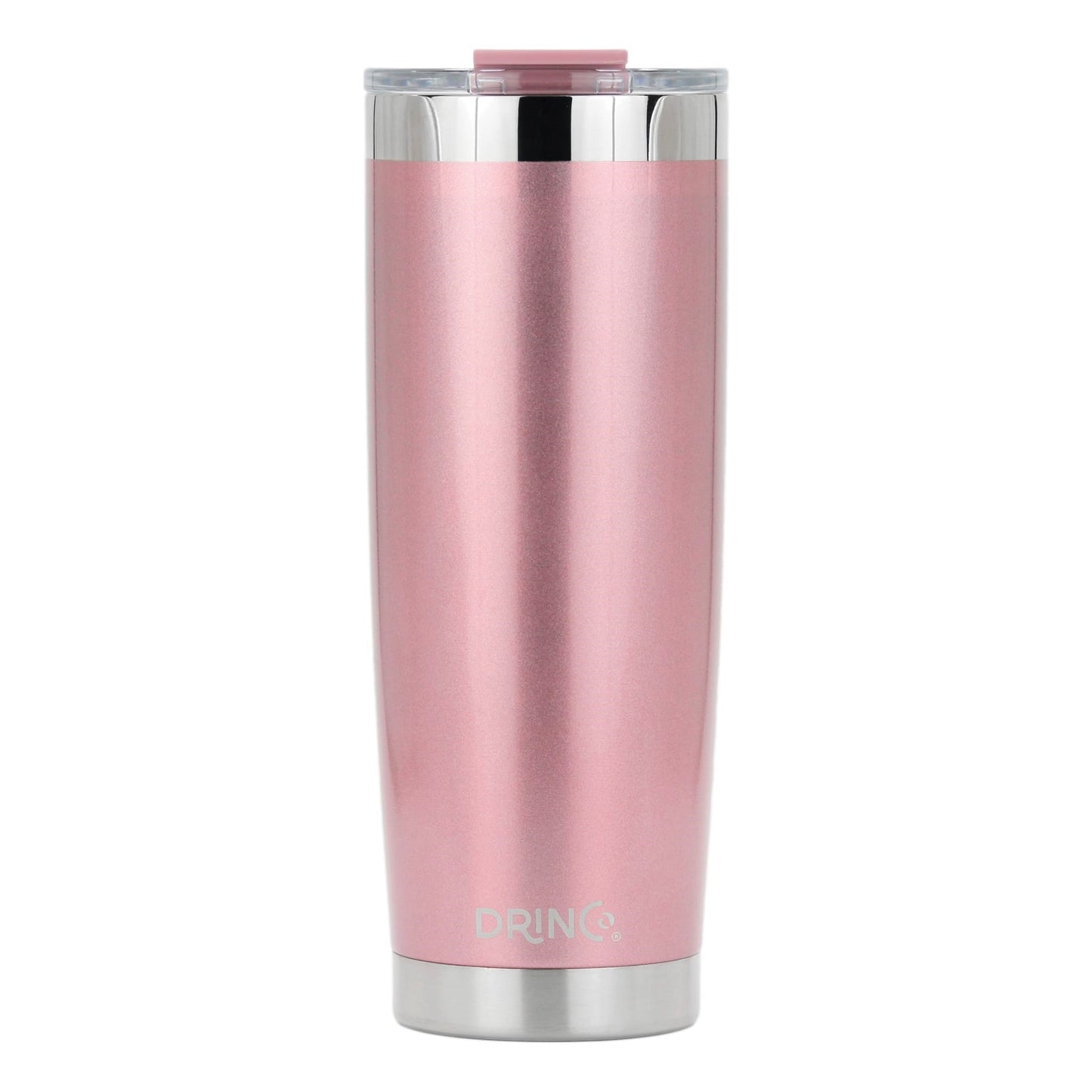 DRINCO® 20oz Insulated Tumbler Spill Proof Lid 2 Straws (Rose Gold)