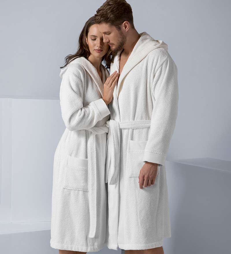 Men's Luxury Turkish Cotton Terry Cloth Robe with Hood-21