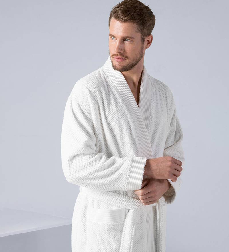 Men's Turkish Cotton Terry Cloth Kimono Robe-18