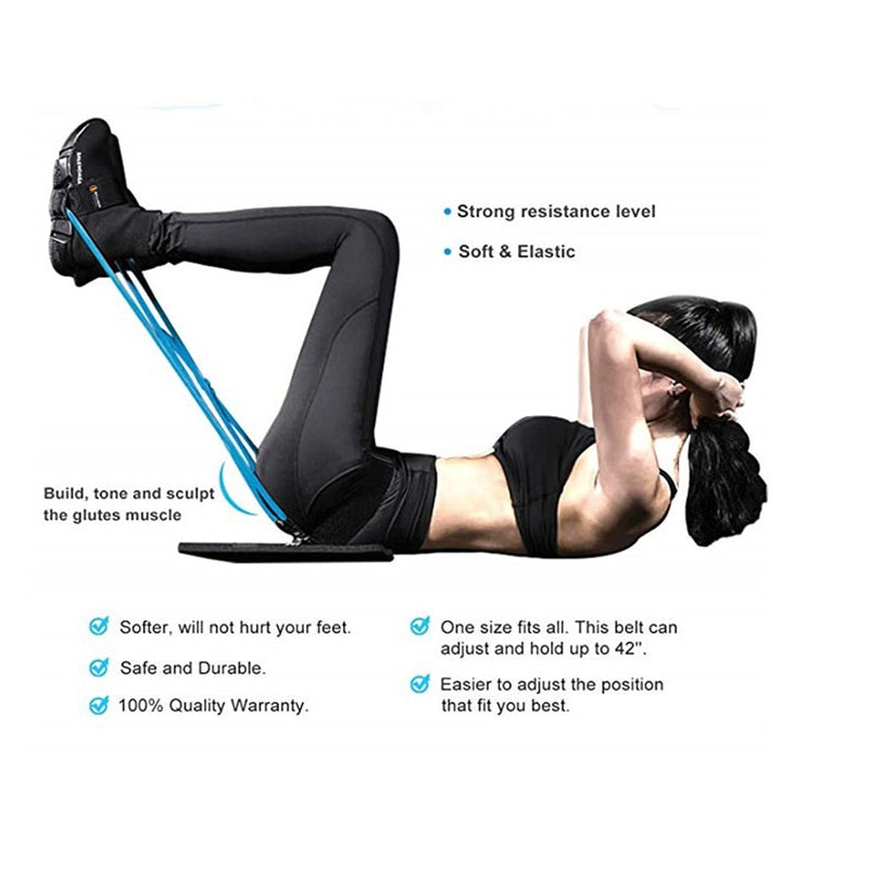 Unisex Adjustable Waist Belt Pedal Indoor Fitness Resistance Bands Exercise Equipment Elastic Rope Gym Workout Band Sports-25