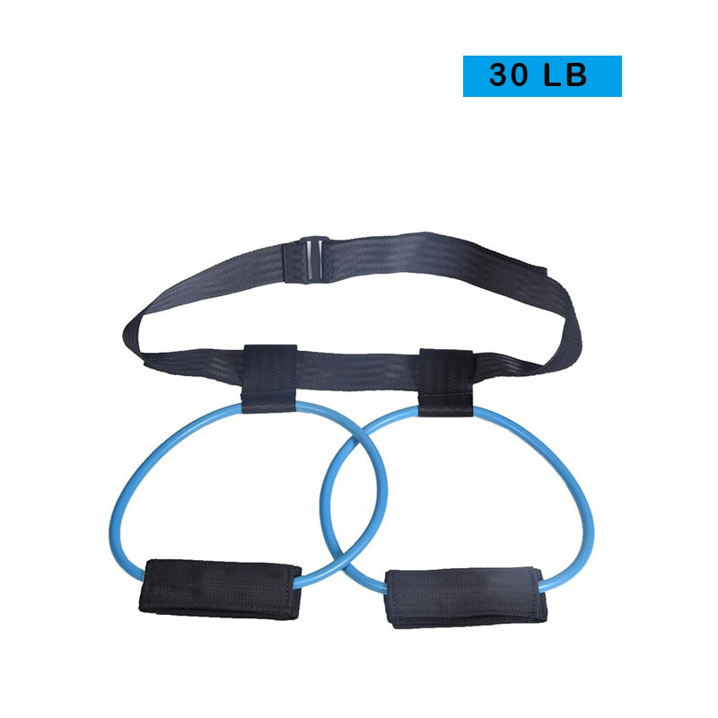 Unisex Adjustable Waist Belt Pedal Indoor Fitness Resistance Bands Exercise Equipment Elastic Rope Gym Workout Band Sports-11