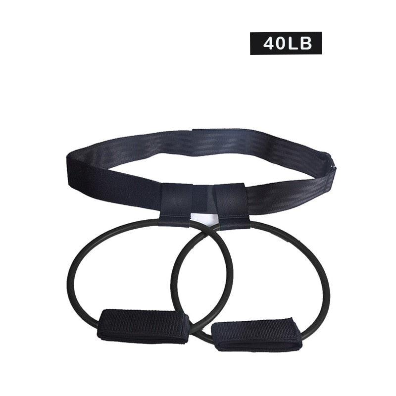 Unisex Adjustable Waist Belt Pedal Indoor Fitness Resistance Bands Exercise Equipment Elastic Rope Gym Workout Band Sports-22