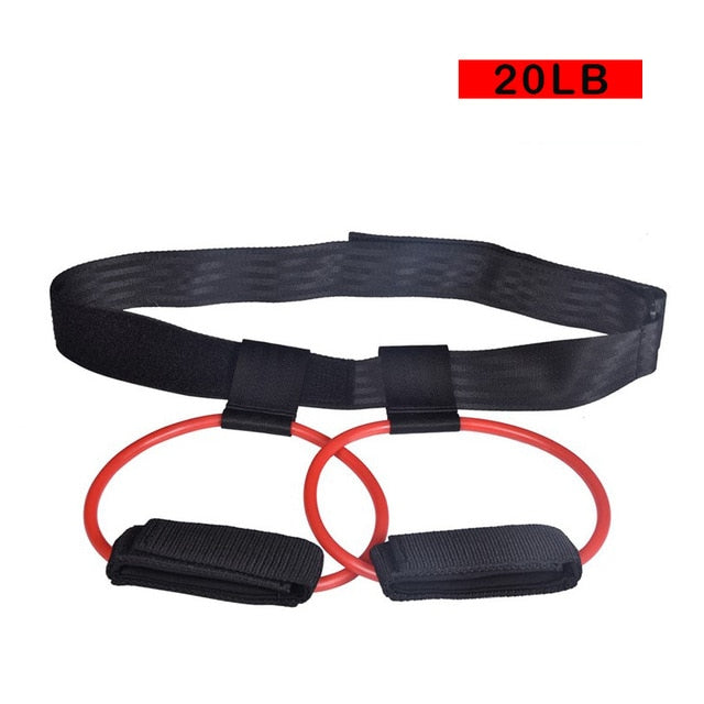 Unisex Adjustable Waist Belt Pedal Indoor Fitness Resistance Bands Exercise Equipment Elastic Rope Gym Workout Band Sports-16