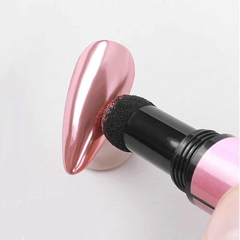 Hot 6 Color Nail Air Cushion Powder Pen Magic Aurora Mirror Effect Nail Polish Gel Pencil Nail Art Chalk Makeup Tool-35