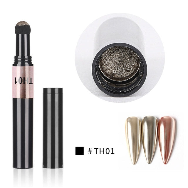 Hot 6 Color Nail Air Cushion Powder Pen Magic Aurora Mirror Effect Nail Polish Gel Pencil Nail Art Chalk Makeup Tool-22