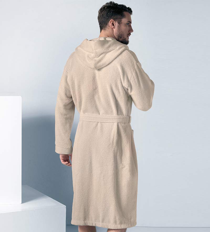 Men's Luxury Turkish Cotton Terry Cloth Robe with Hood-6