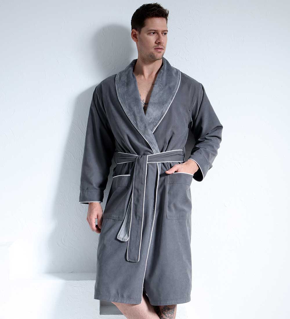 Men's Luxury Microfiber Spa Robe-4