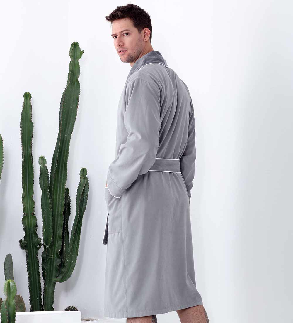 Men's Luxury Microfiber Spa Robe-12