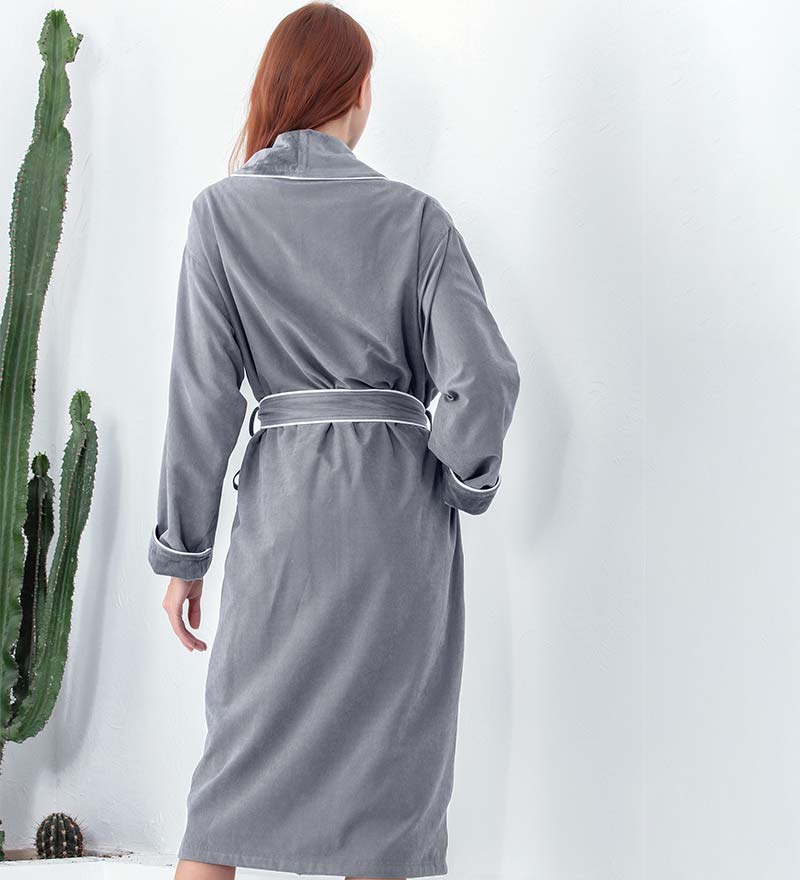 Women's Plush Microfiber Spa Robe-11