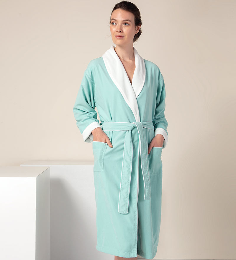 Women's Plush Microfiber Spa Robe-16