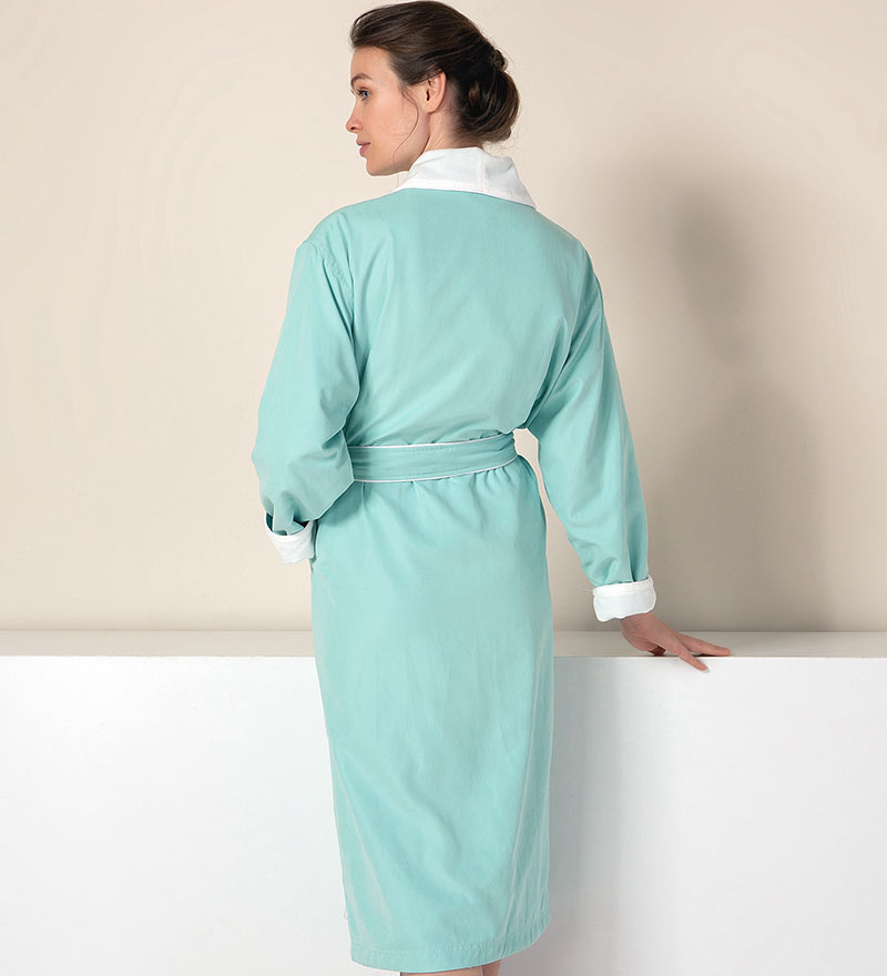 Women's Plush Microfiber Spa Robe-17