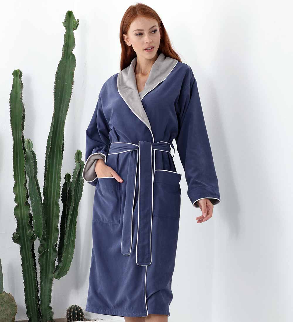 Women's Plush Microfiber Spa Robe-18