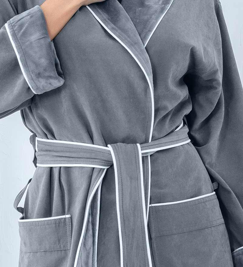 Women's Plush Microfiber Spa Robe-10