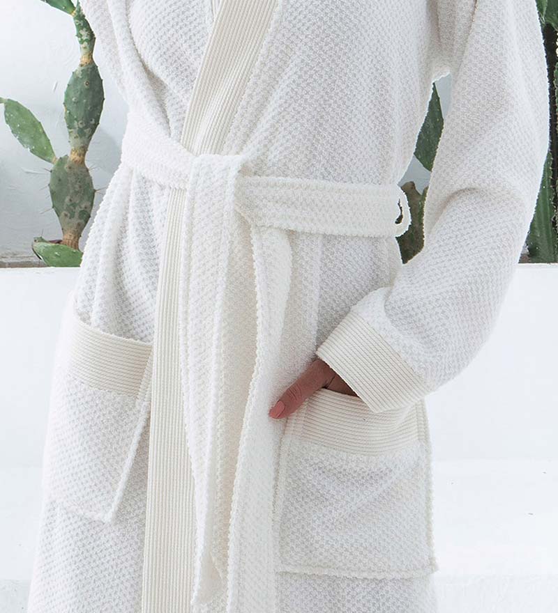 Women's Turkish Cotton Terry Cloth Kimono Robe-23