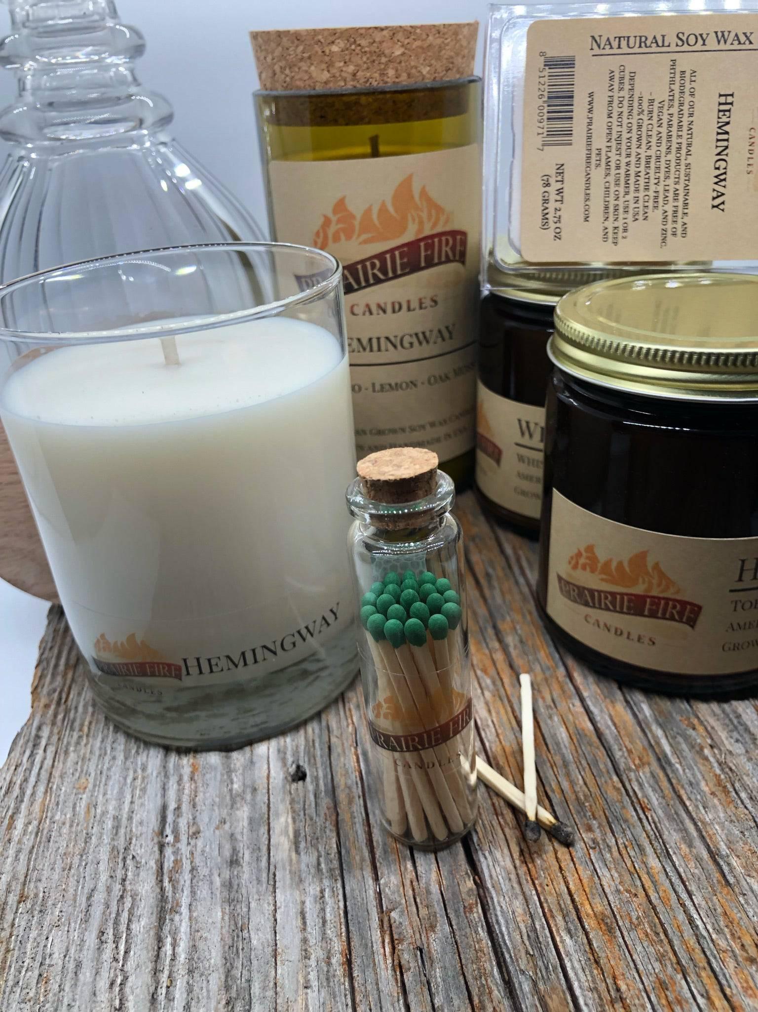 Hemingway Soy Wax Candle | Repurposed Wine Bottle Candle Natural Cork | Handmade in USA Candle | Eco-Friendly Candle | Non-Toxic Soy Candle-2