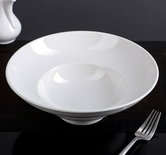 White Deep Salad or Soup Plate 9.75" inch | 16 Fl Oz |-0