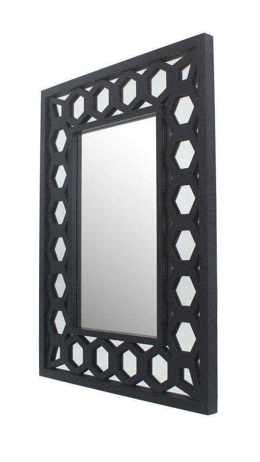 40 x 30 x 2 Black Vintage Dressing - Mirror-0