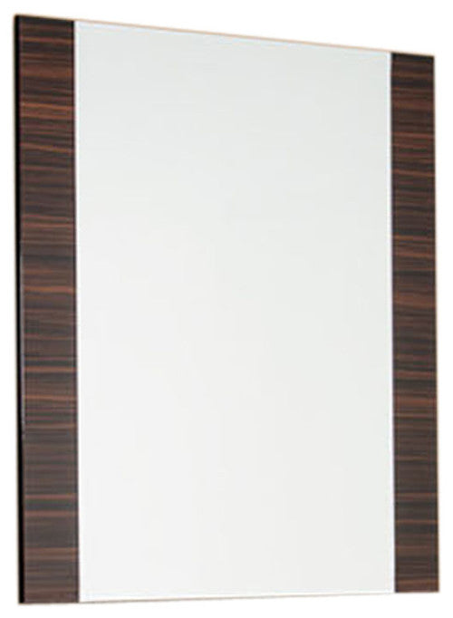 45" Ebony MDF  Glass  and Veneer Mirror-0