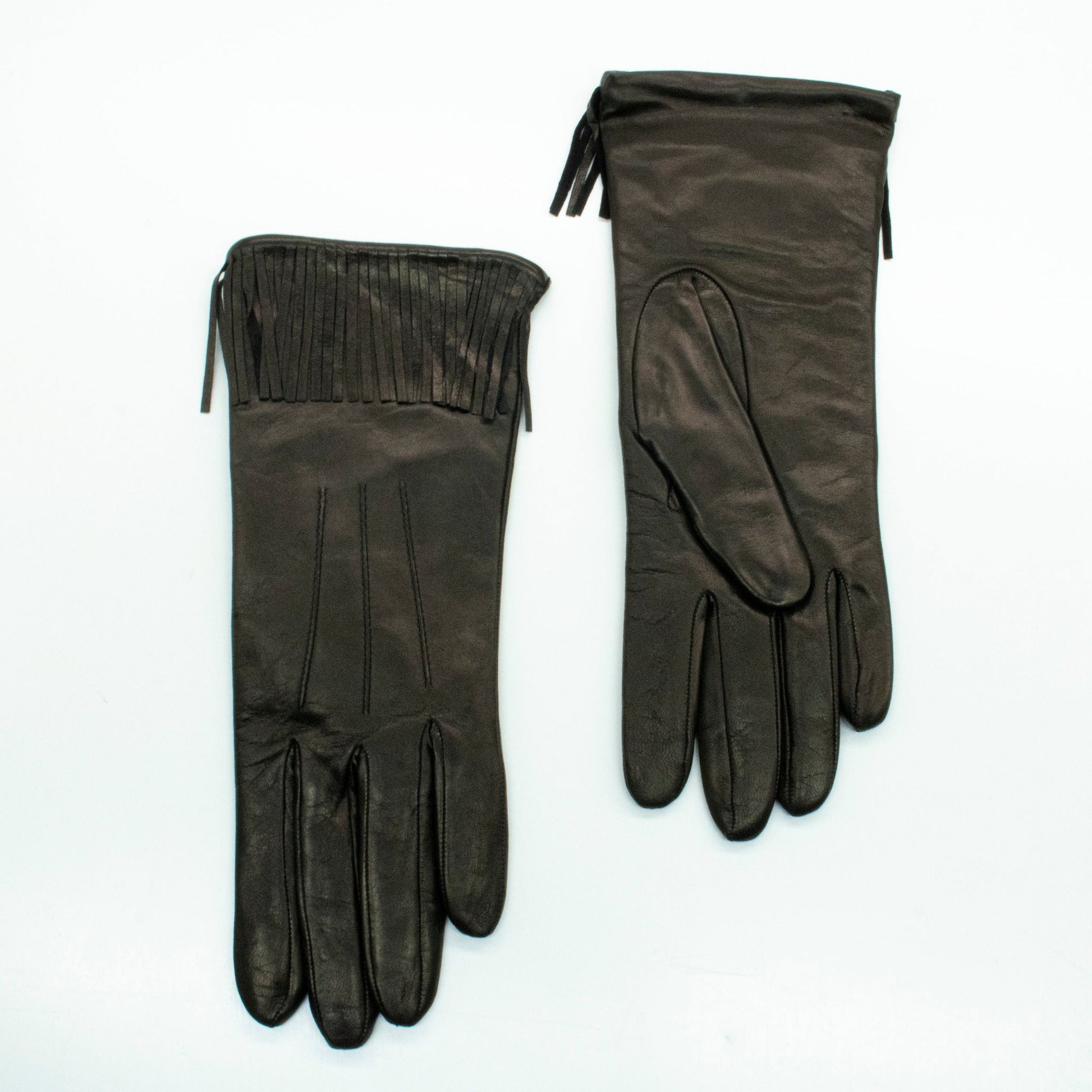 LEATHER GLOVES WITH FRINGES-1