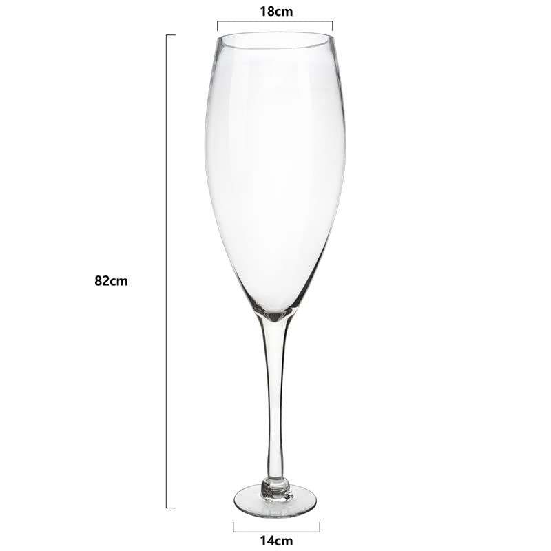 Worlds Largest Giant Wine Glass - Huge 32 Inches, 3.7 Gallons, Mega Pint, Huge Stemware, Clear Decorative Hand Blown Glassware, Large Novelty Stemware/Champagne Magnum Chiller, Oversized XL Goblet-2