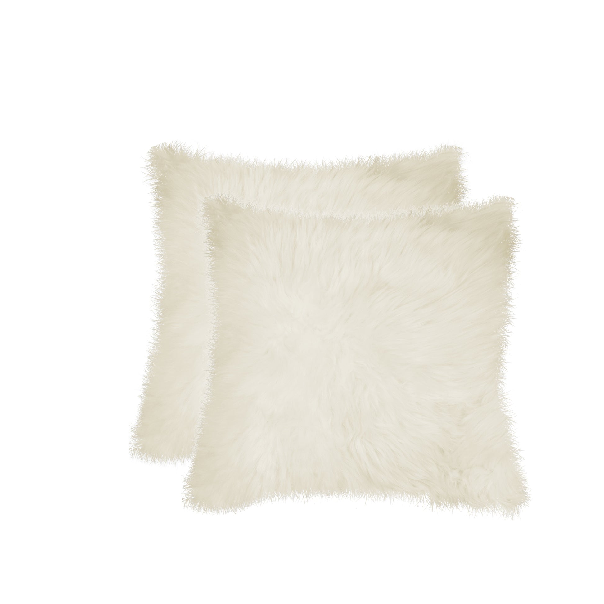 18" x 18" Natural Sheepskin Fur Set of 2 Pillow-0