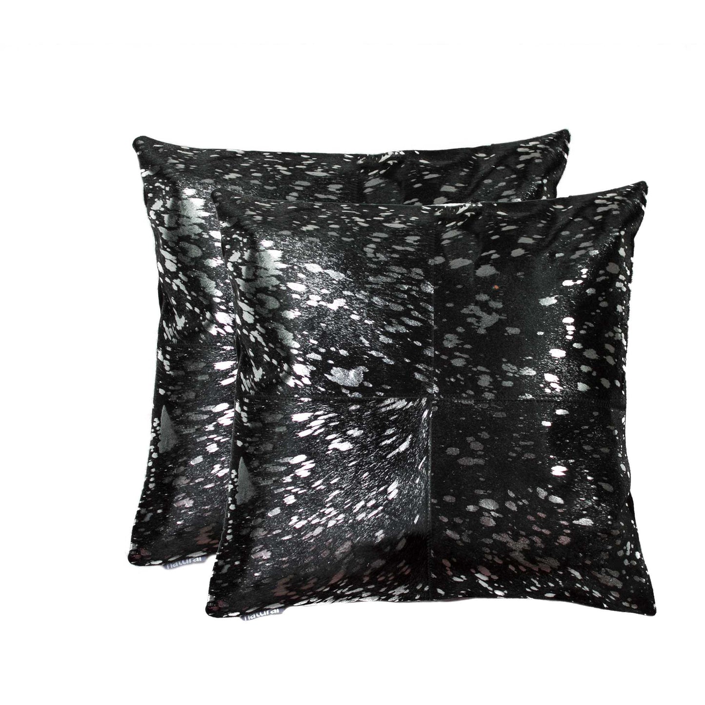 18" x 18" x 5" Silver And Black Torino Quattro  Pillow 2 Pack-0