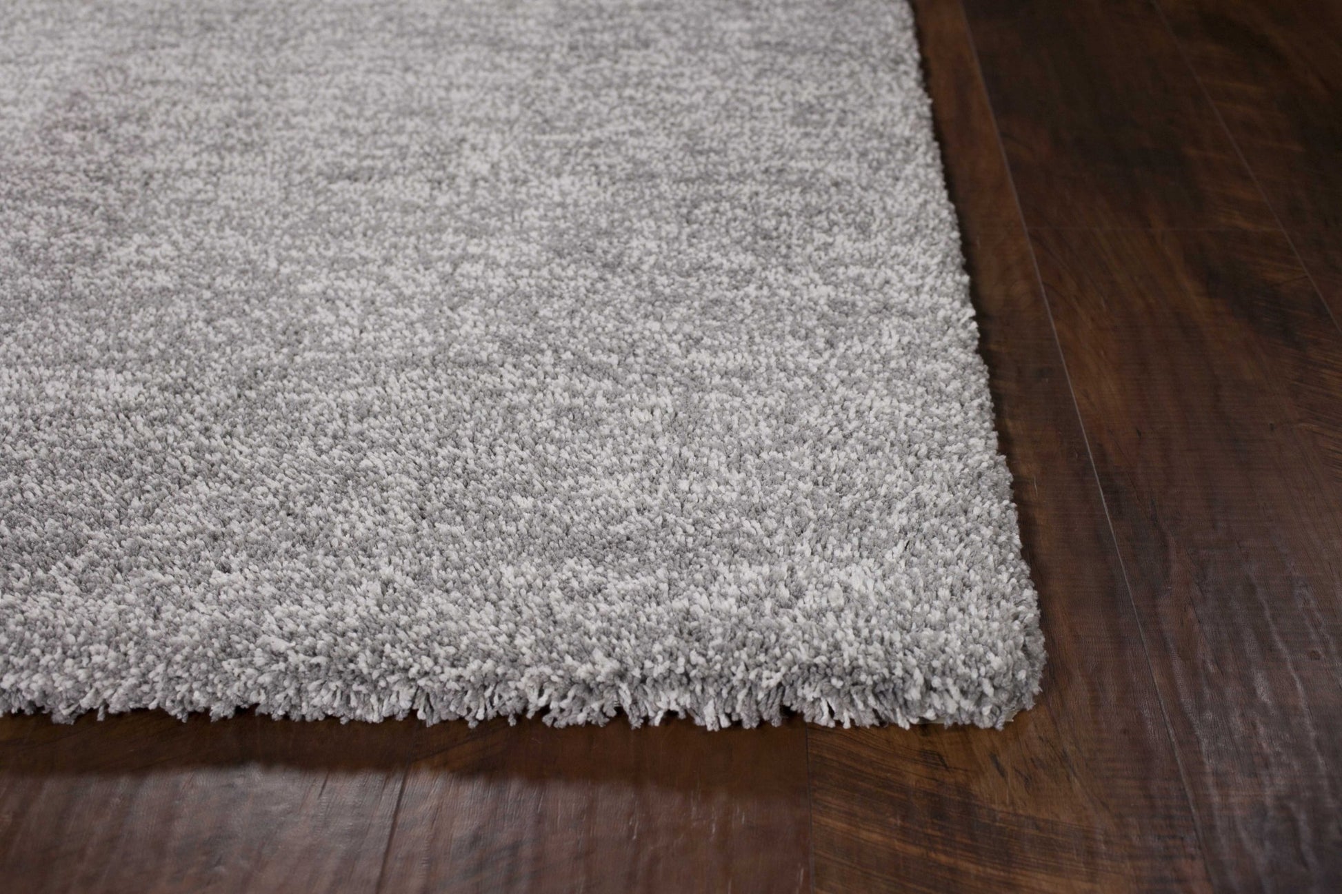 5'x7' Grey Heather Indoor Shag Rug-3