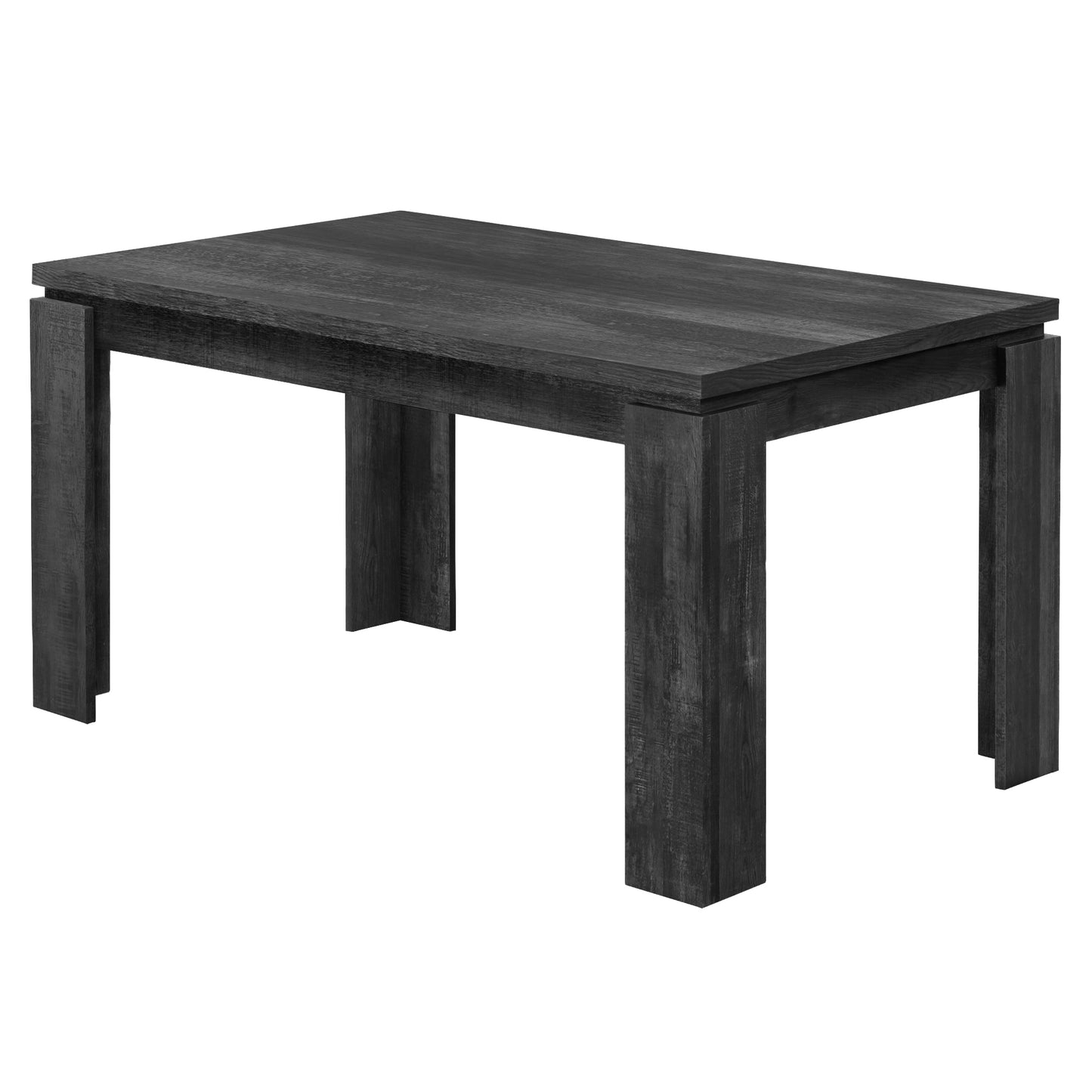 35.5" x 59" x 30.5" Black Reclaimed Wood Look  Dining Table-0