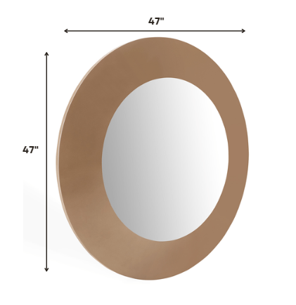 47 X 3 X 47 Gloss Gold Glass Mirror-1