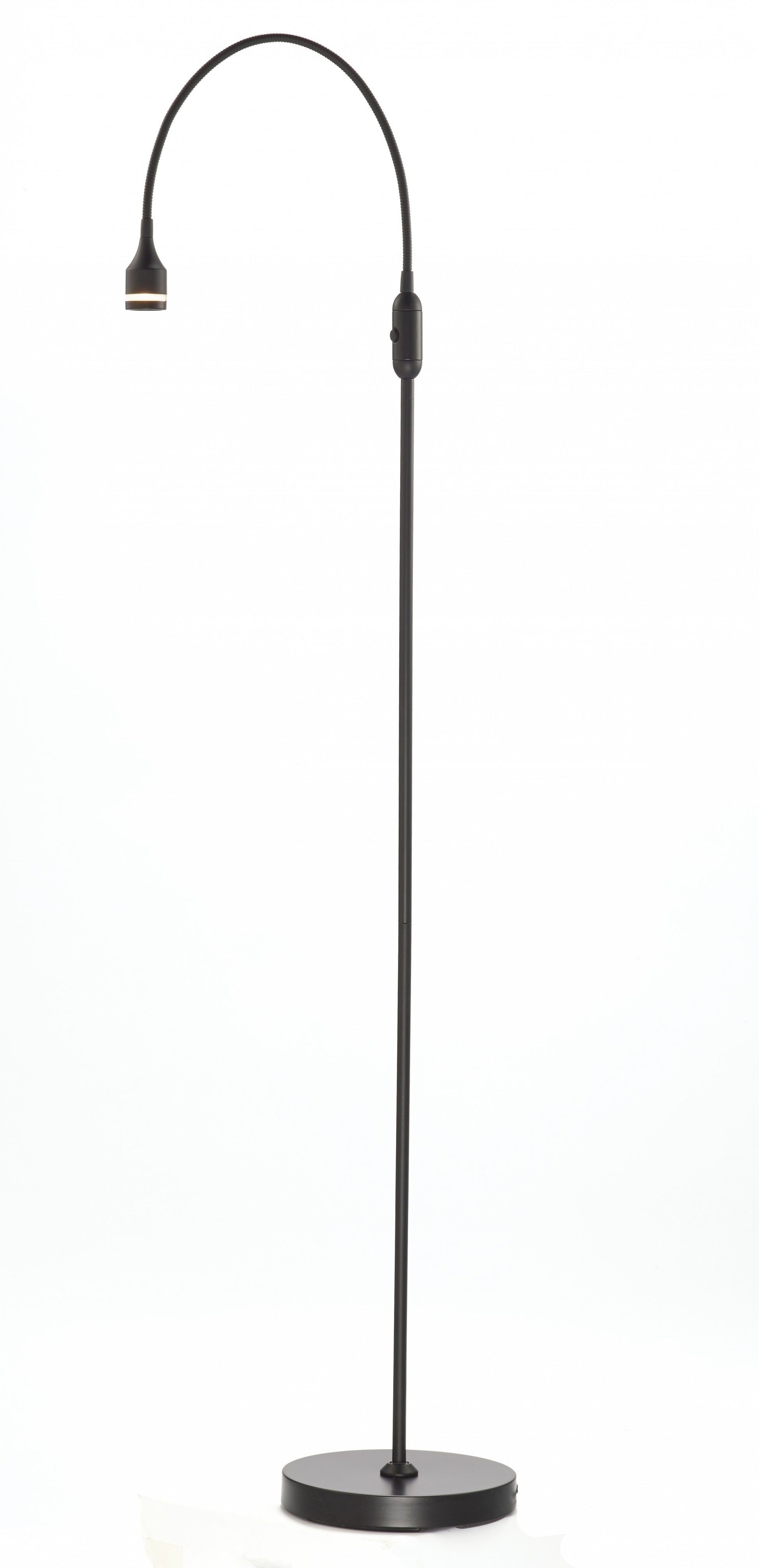 56" Black Arched Floor Lamp-0