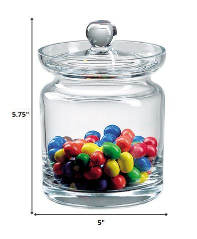 55 Mouth Blown Crystal Lead Free Biscuit or Candy Jar-1