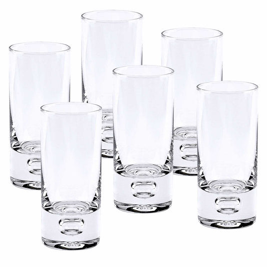 Mouth Blown Crystal 6 Pc Shot or Vodka Glass Set  3 oz-0