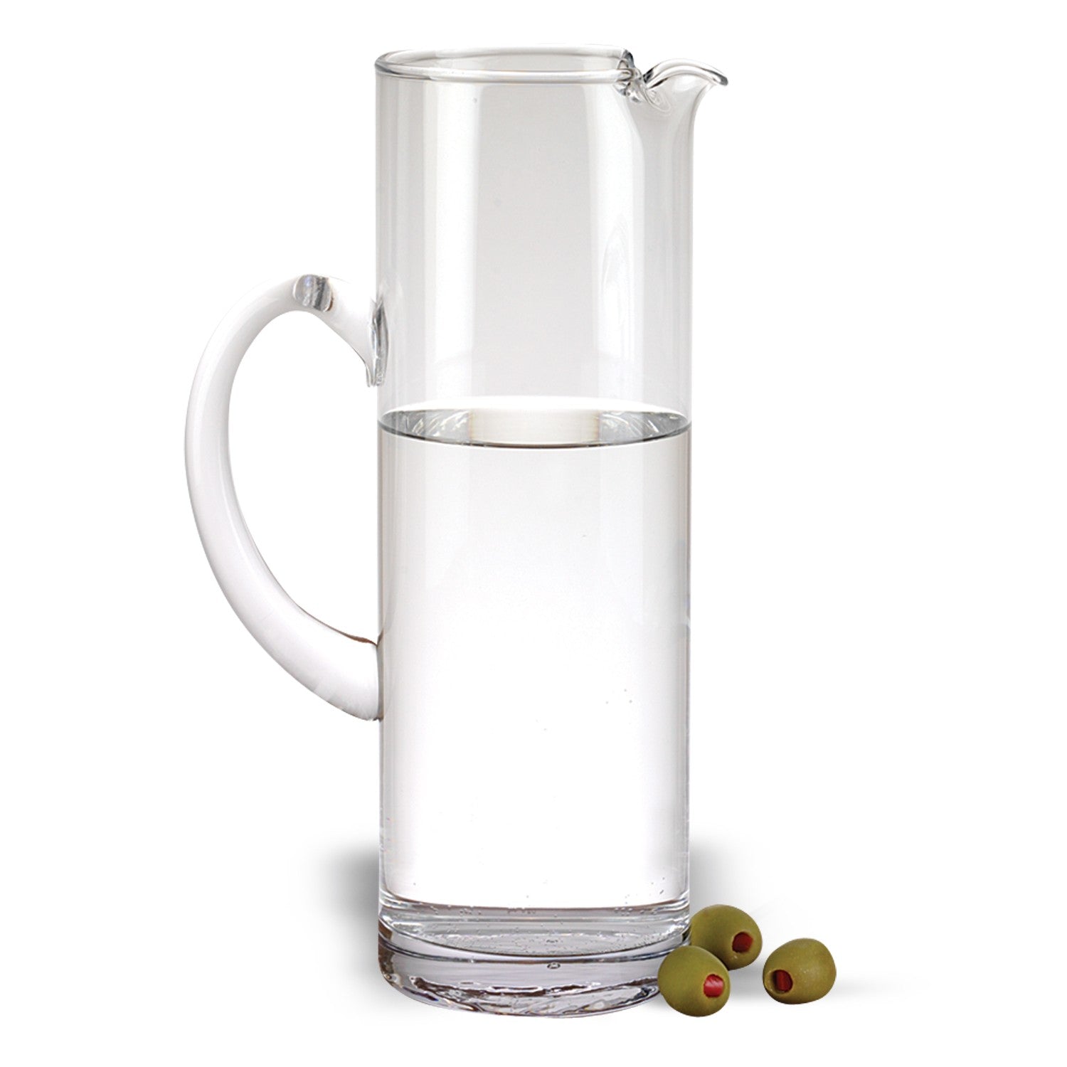 Mouth Blown Ice Tea  Martini or Water Glass Pitcher  54 oz-1