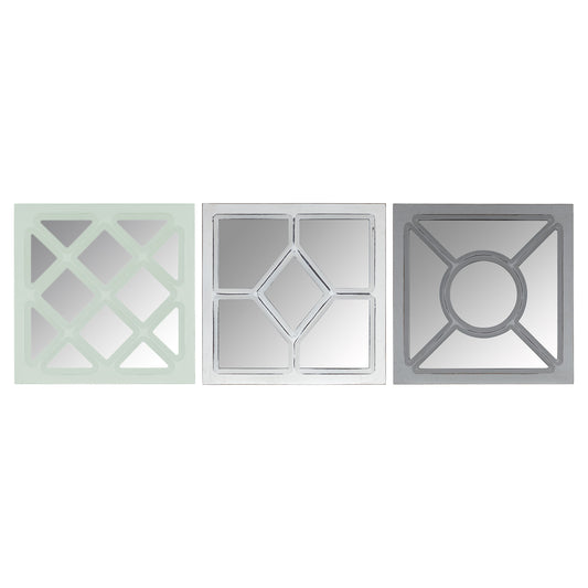 Set of 3 Geometric Wall Mirrors-0