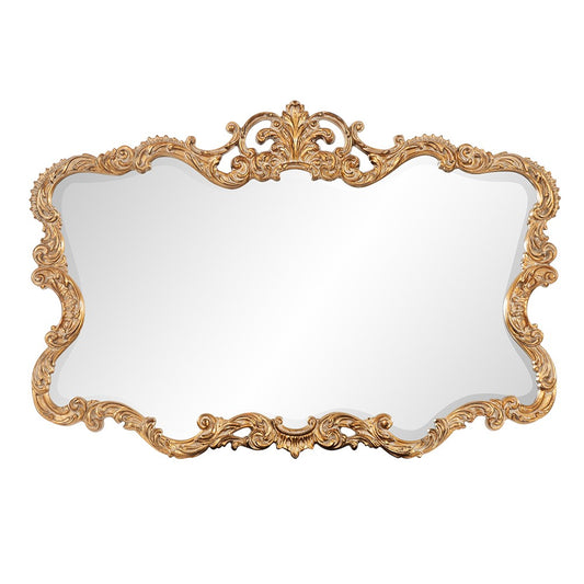 Gold Leaf Mirror with Decorative Textured Frame-0